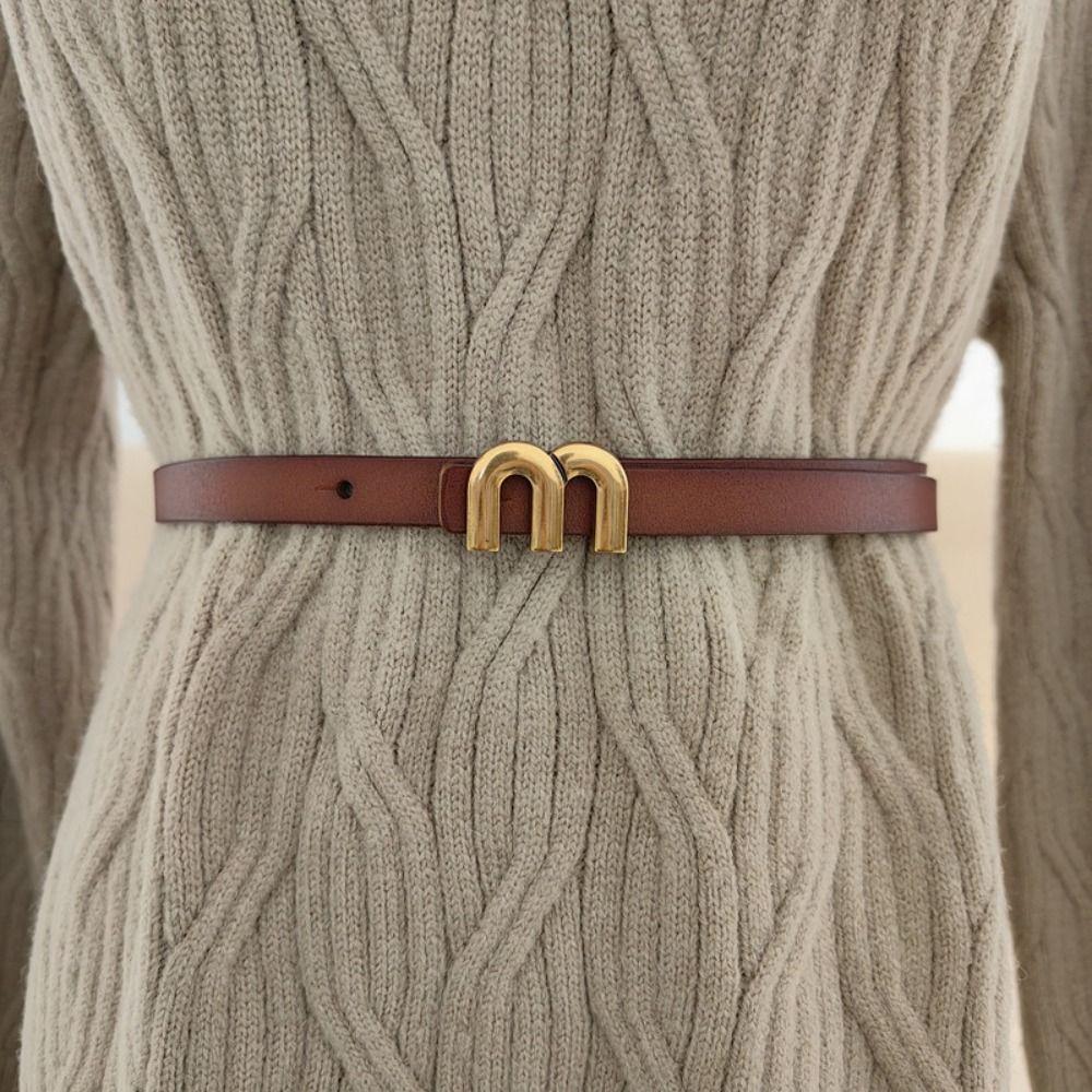 PU Leather Belt Adjustable Waist Strap Casual Waistband  Decor Accessories