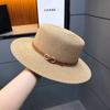 Flat Top Hat Summer Travel Seaside Vacation Wind Shading Sun Protection Straw Hat Show Face Small Temperament Sun Hat Children