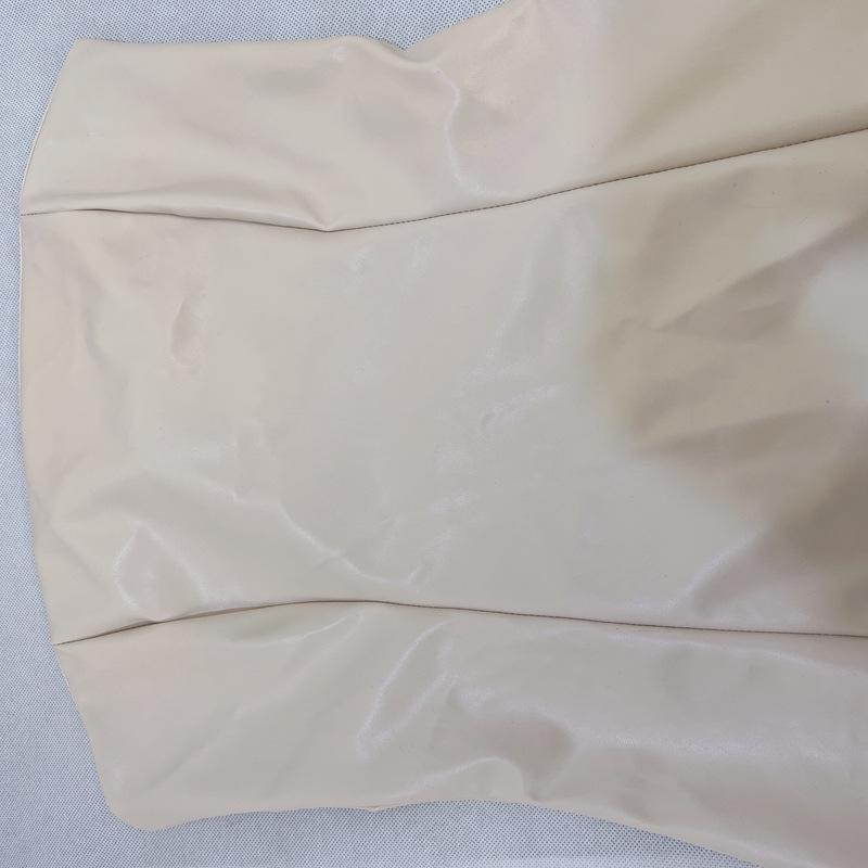 2024 Autumn/Winter Women's Solid PU Leather Tube Top Waist-Hip Dress