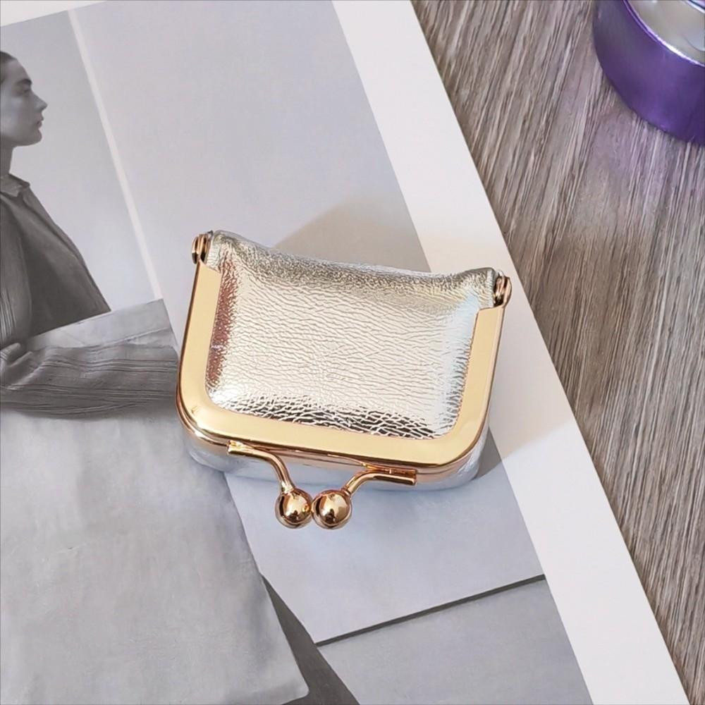 Exquisite Leather Jewelry Storage Box Pure Color Luxury Earring Necklace Wallet Clasp Closure Small Size Mini Coin Purse Daily