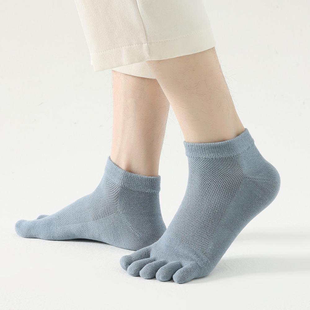 Cotton Men's Five Finger Socks Ankle Hosiery Toe Separated Socks Male Mesh Five Toes Socks Summer