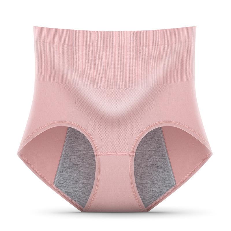 High-Waisted Women's Period Underwear - Tummy Control, Leak-Proof, Antibacterial Plus Size Seamless Panties.