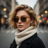 Retro Rivet Square Sunglasses: Classic European & American Style for High-End Fashion