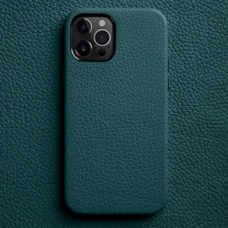 

Melkco Premium Genuine Leather Case for iPhone 13 Pro Max 13Mini 12 Pro Luxury Cowhide Skin+Microfiber Inside Mobile Phone Cover for iPhone 12mini зелёный
