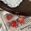 Realistic 3D Tomato Bag Charm Vibrant Colors Resin Key Ring Fruit Key Chain  Aesthetic Styling