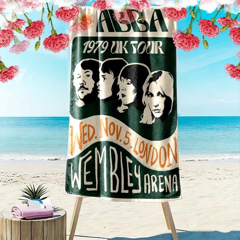 Rock Legends Unite Beach Towel Portable for Travel Beach Seaside Swim Absorbent Bath Towel Fashion Beach Comfort Printing