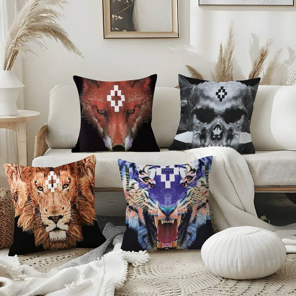 M-MarceloS B-Burlon Pillow Case Sofa Short Plush Double-sided HD Printing Room Home Office Gift Cushion Cover
