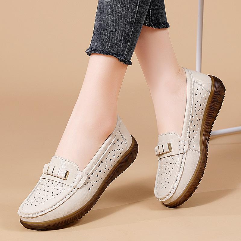 Women's PU Leather Penny Loafers Classic Moccasins Casual Slip On Comfortable Lightweight Walking Flats Driving Boat Shoes for Women Loafer Shoes