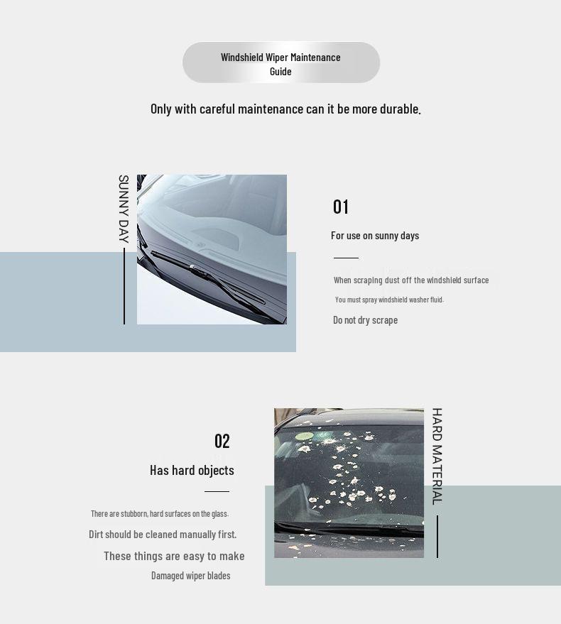 Premium Frameless Wiper Blades for Geely Haoyue – Fits Front Window, Compatible with New & Old Models