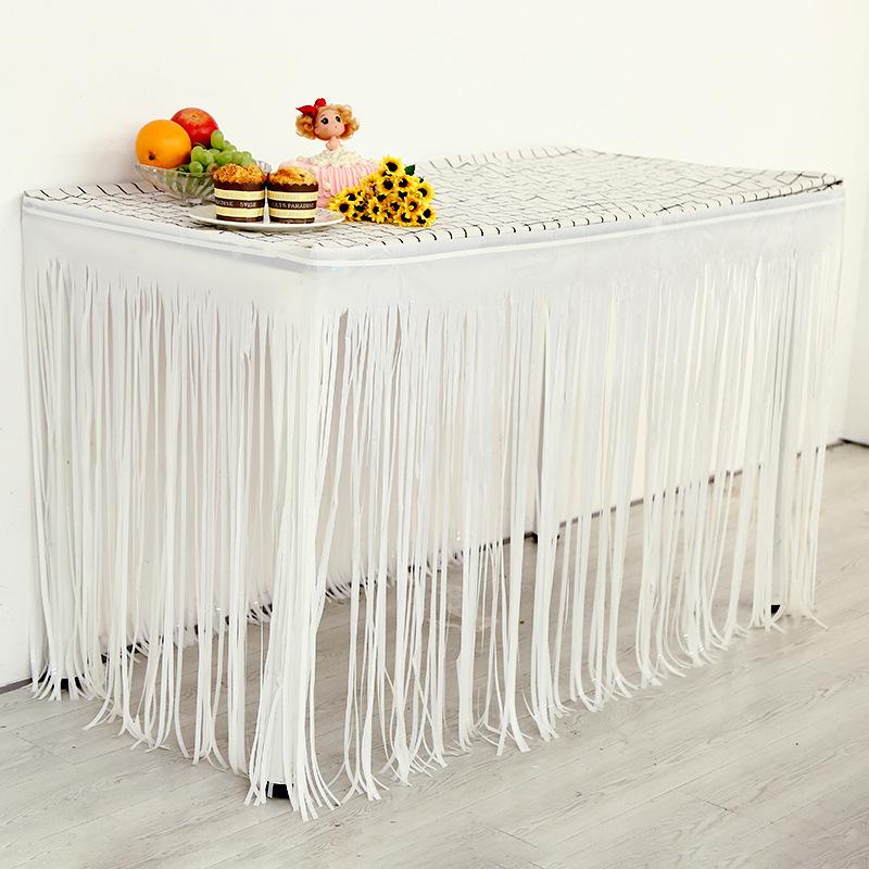 275x75cm Tinsel Table Skirt - Party & Event Decoration