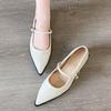 Fashion Women's High Heels Square Toe Elegant Ladies Cowhide Office Women's High Heels 2025  New Autumn Designer Slip-on Sandals Women