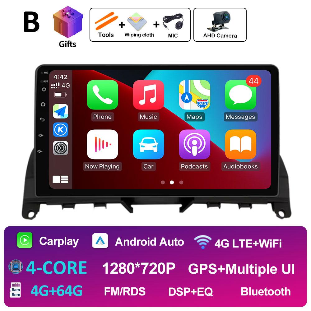 Pentru Mercedes Benz C Class3 W204 S204 2006 2007 2008 2009 2010 2011 Sistem Inteligent Android 14 Bluetooth Ventilator de Răcire GPS Navi