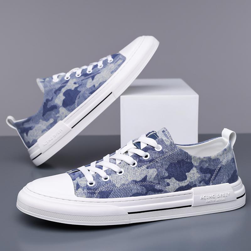 Fashion Street Style Casual Sneakers for Men Stylish Designer Canvas Shoes Outdoor All-match Male Leisure Walk Walking Footwear Trainers