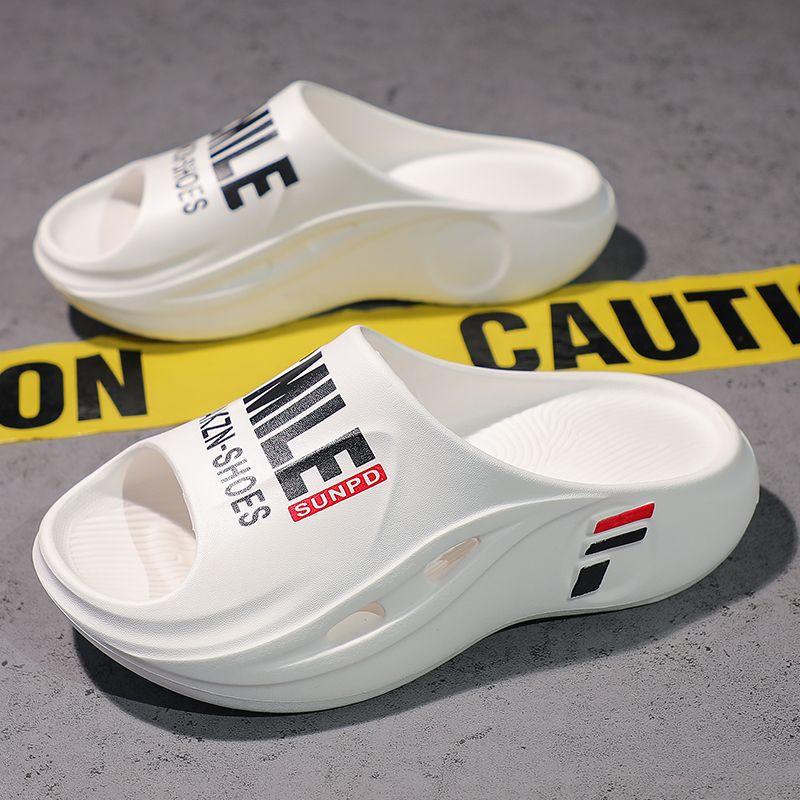 New High-End MenNon-Slip Odor-Resistant Thick Sole EVA Beach Slides Slippers SandalsComfortable and Fashionable.