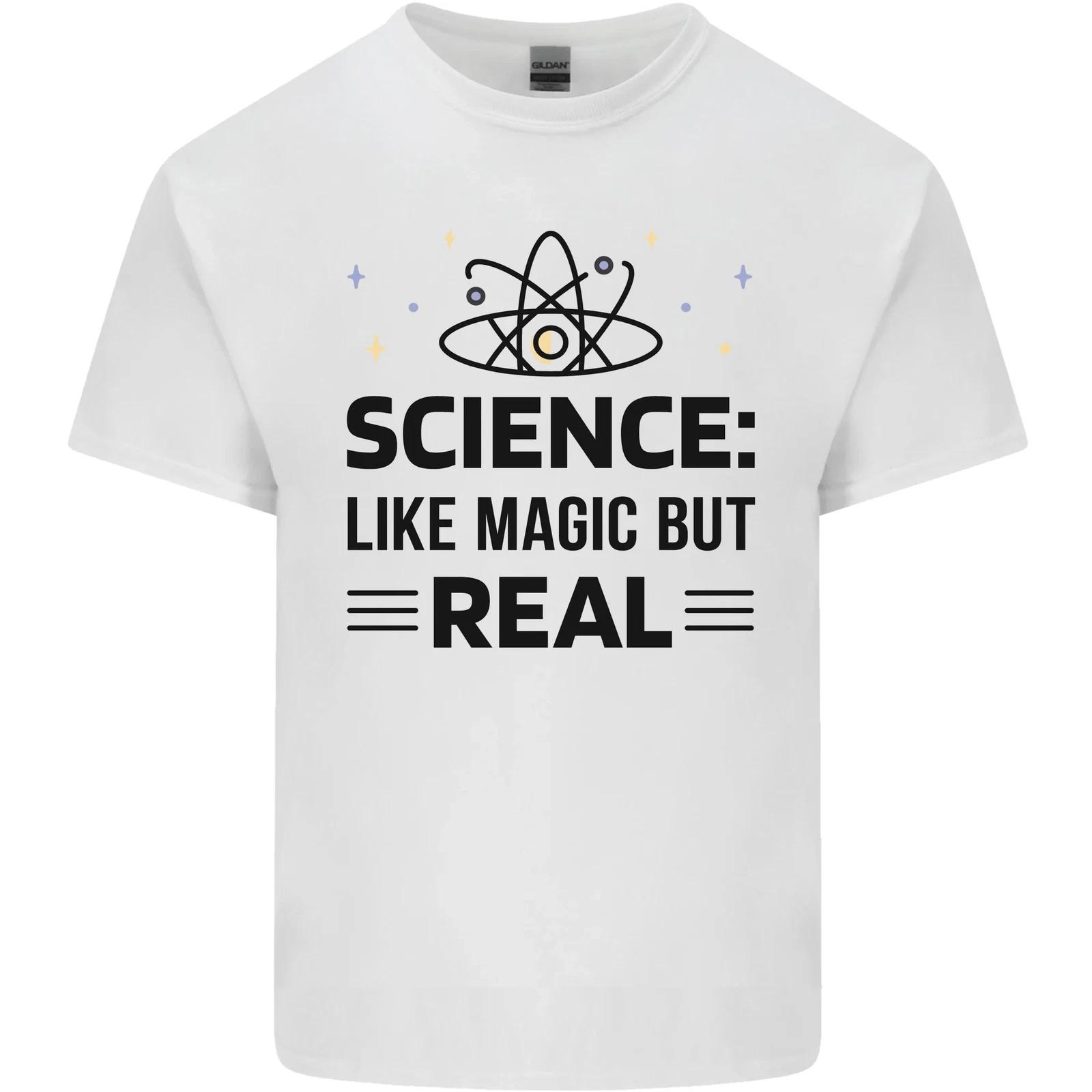 Science Like Magic But Real Funny Geek Nerd Kids T-Shirt Childrens 4XL