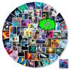56 Pieces Of Visual Art Colorful Graffiti Stickers Personalized Trend Square Guitar Suitcase Waterproof Sticker