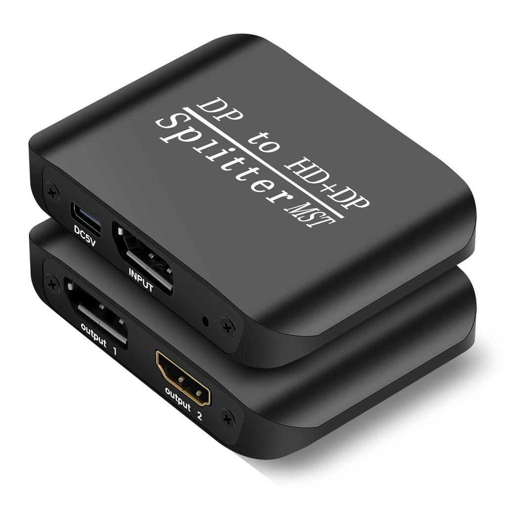 NK-W60 DP To HD+DP 4K 60Hz Splitter MST/SST Adapter for Dual Display/Mirror Display