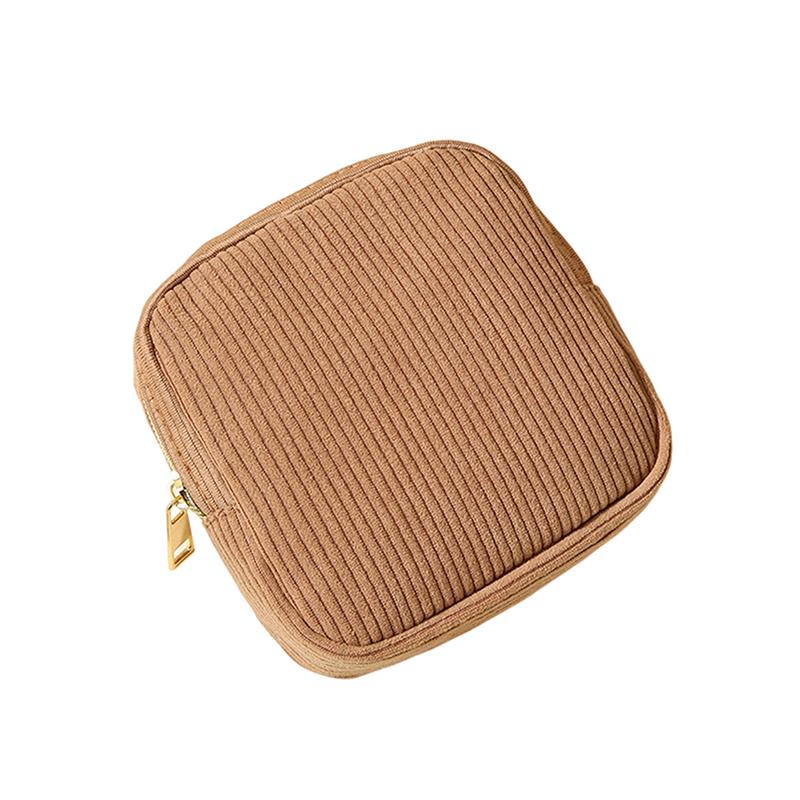 

Fashion Makeup Lipstick Sanitary Napkins Case Mini Cosmetic Storage Pouch Women Ins Travel Organizer Bags Small Pouch Brown