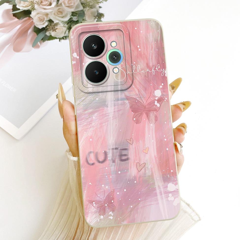 Cover For Realme 15 Pro Casing RMX5101 Silicone Luxury Fashion Flowers Kawaii Cute Painted Shockproof Phone Case