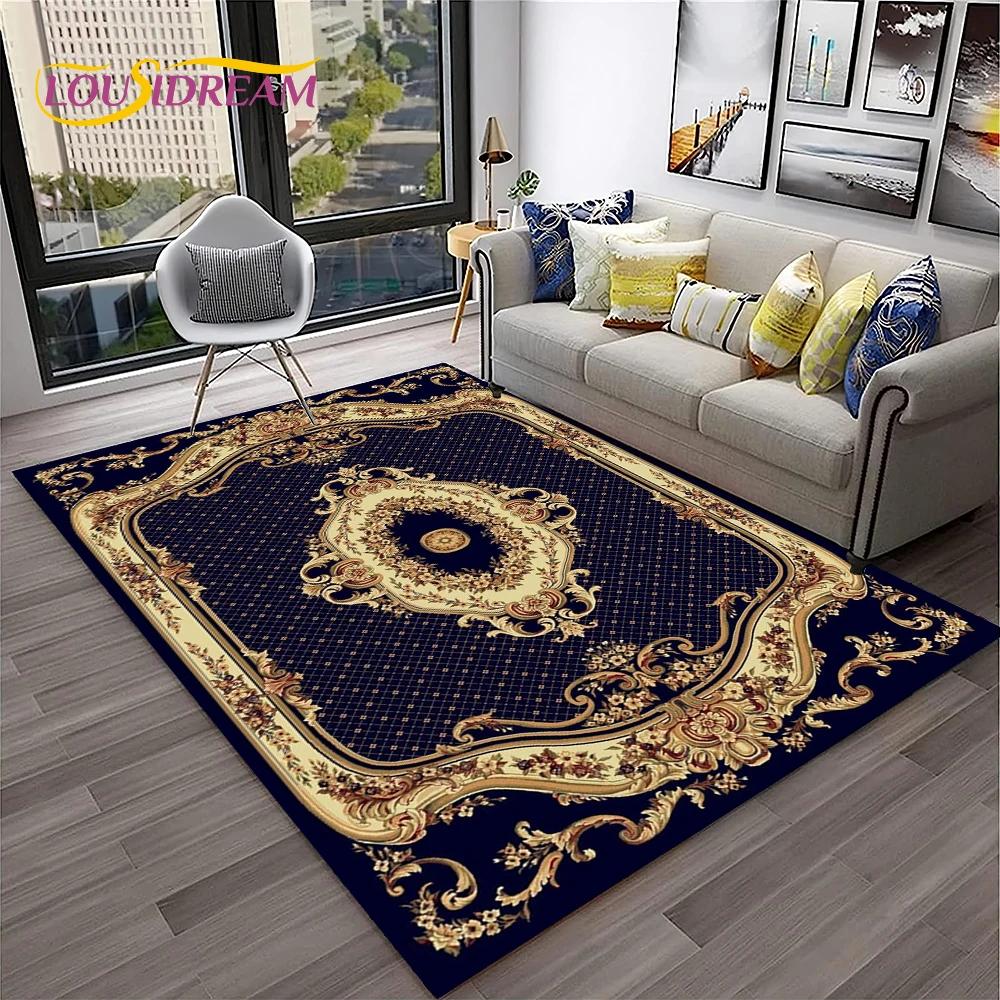 Turkey Bohemian Persian Flower Carpet Rug for Home Living Room Bedroom Sofa Doormat Kitchen Decor,Area Rug Non-slip Floor Mat