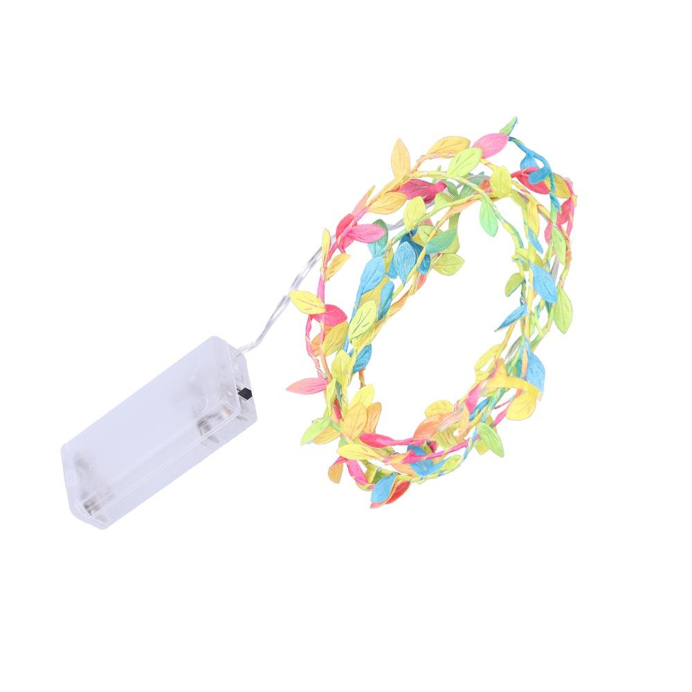2pcs 2m Length LED Light String Fabric Leaves Design LED Decoration Lights Wedding Decoration