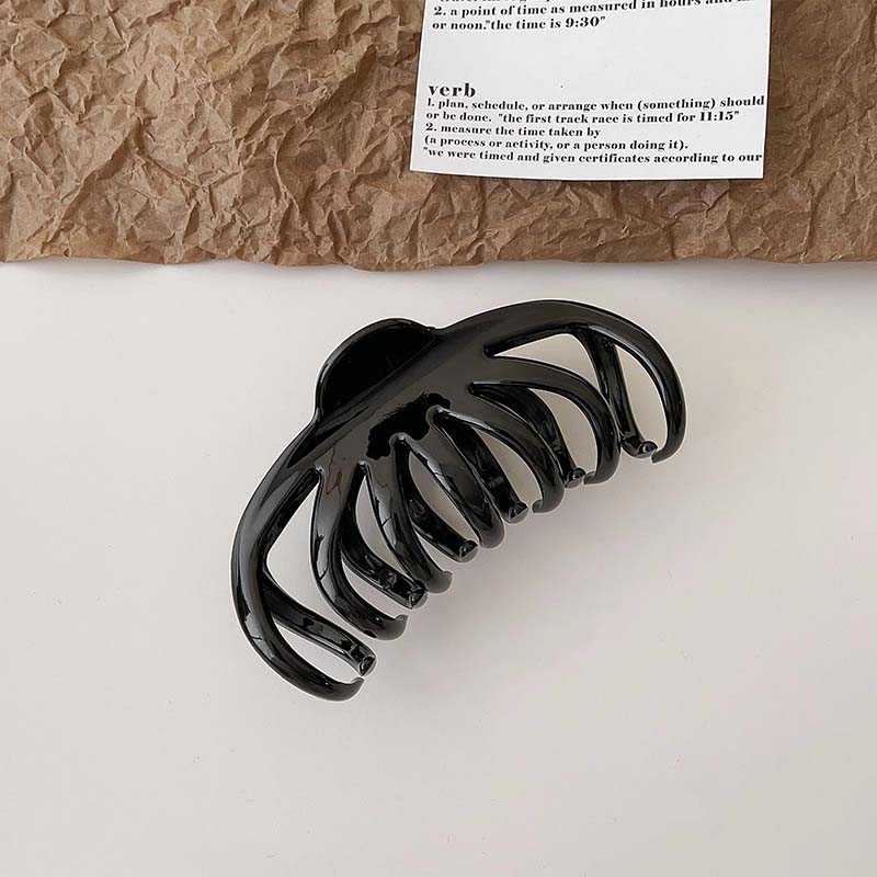 Korean Solid Color Large Hair Claw For Women Girls Elegant Acrylic Hairpins Barrette Crab Hair Clips Headwear Hair Accessories