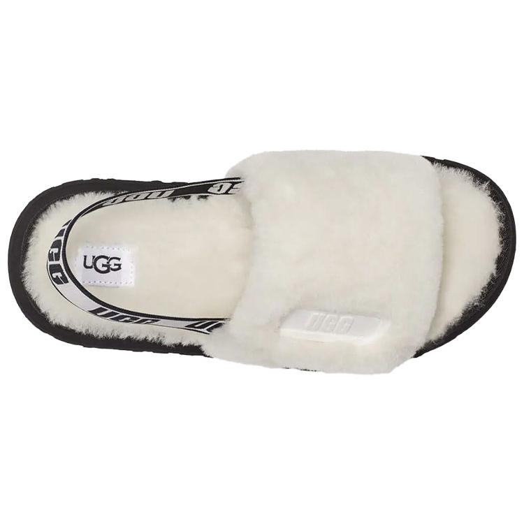 UGG Disco Slide Thick Sole White Slippers Women's 1112258-WHT