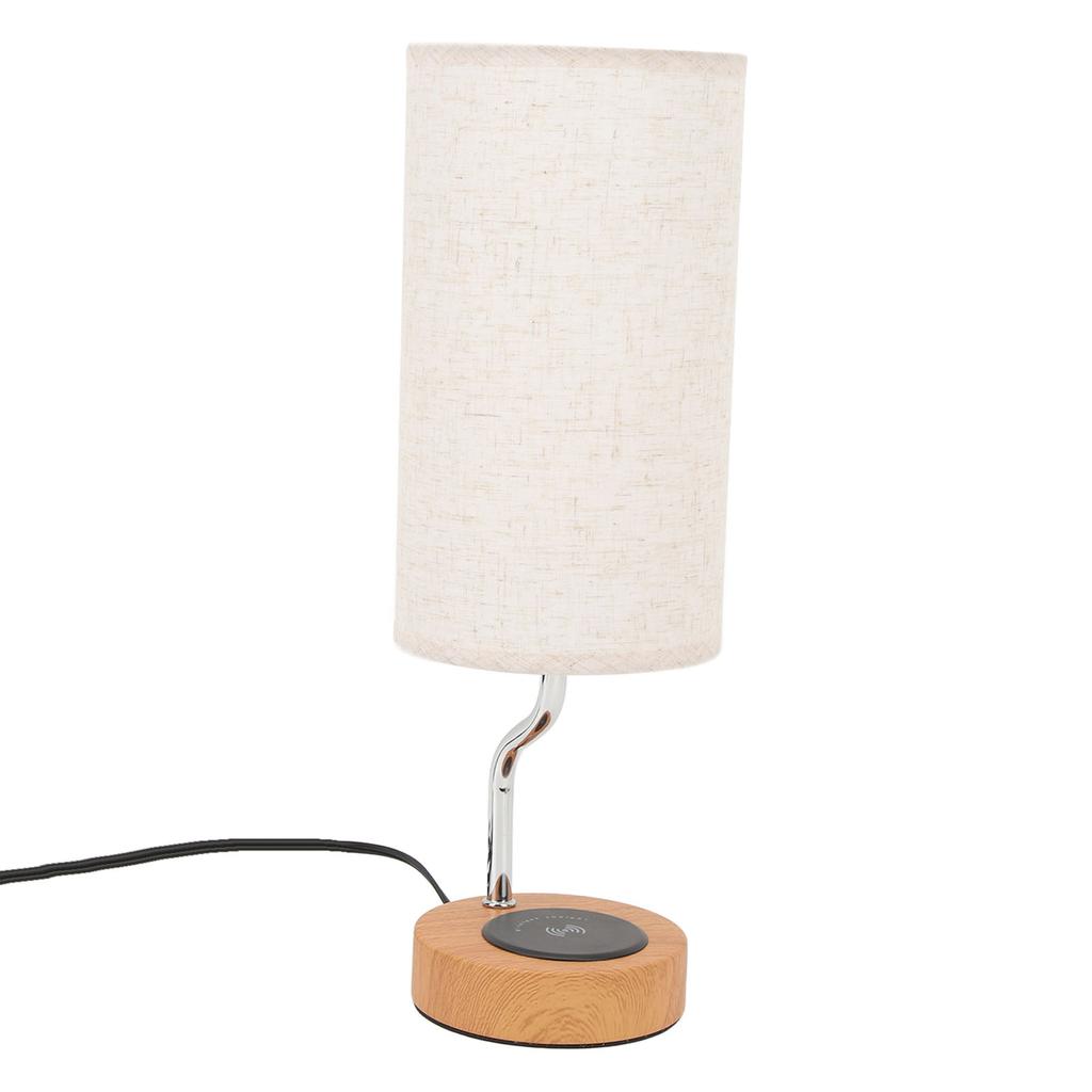 Tischleuchte mit kabellosem Ladegerät ABS USB Modern LED Dimmbar Nachttischlampe für Schlafzimmer