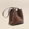 Fashion Leather Bucket Bag Women'S Large Capacity Tote Bag Crossbody Cowhide Versatile Commuter Shoulder Bag
