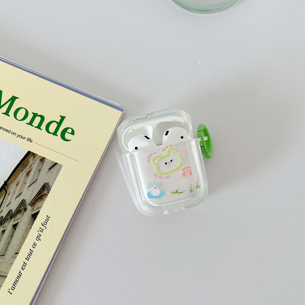 Olejomalba Duck Bear Lucky Flower Bezdrátové Bluetooth pouzdro na nabíjení sluchátek pro Apple Airpod 3 Pro 1 2 Cartoon Cute Box Cover