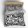 Abstract Black White Pattern Decor Multiple Sizes Kid'S And Adults' Bedroom Exquisite 3Pc Bedding Set, Gift