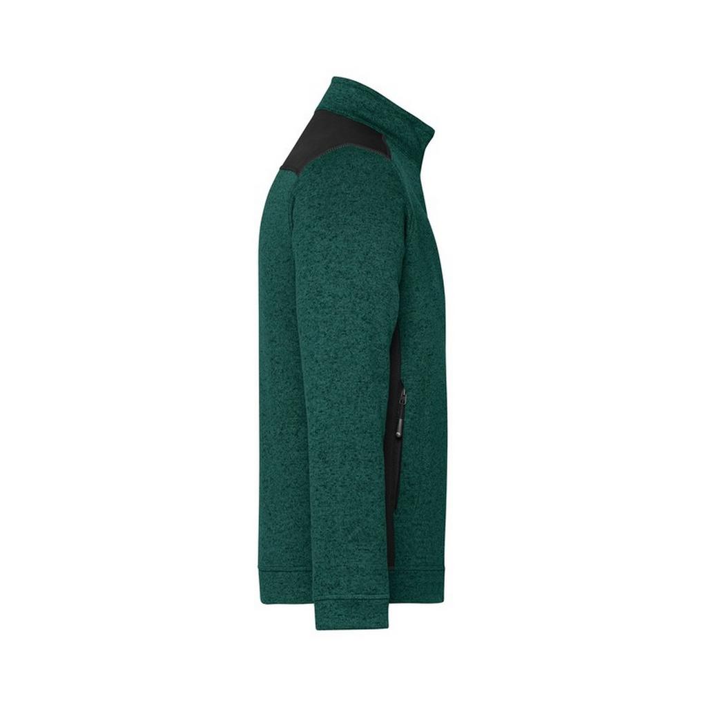 James and Nicholson Mens Strong Knitted Work Fleece Jacket