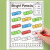 32 pages with 10 or less of addition and subtraction mathematical training