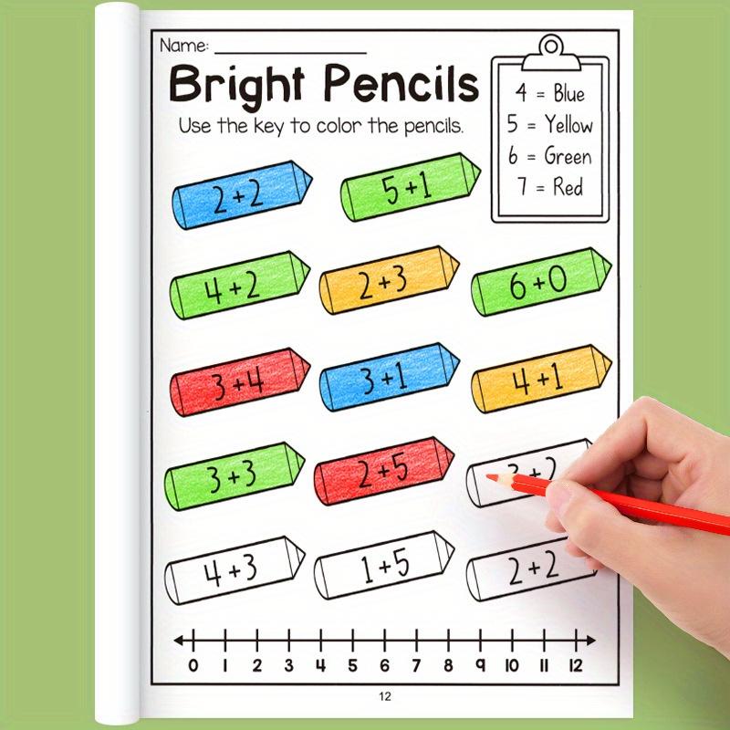 32 pages with 10 or less of addition and subtraction mathematical training