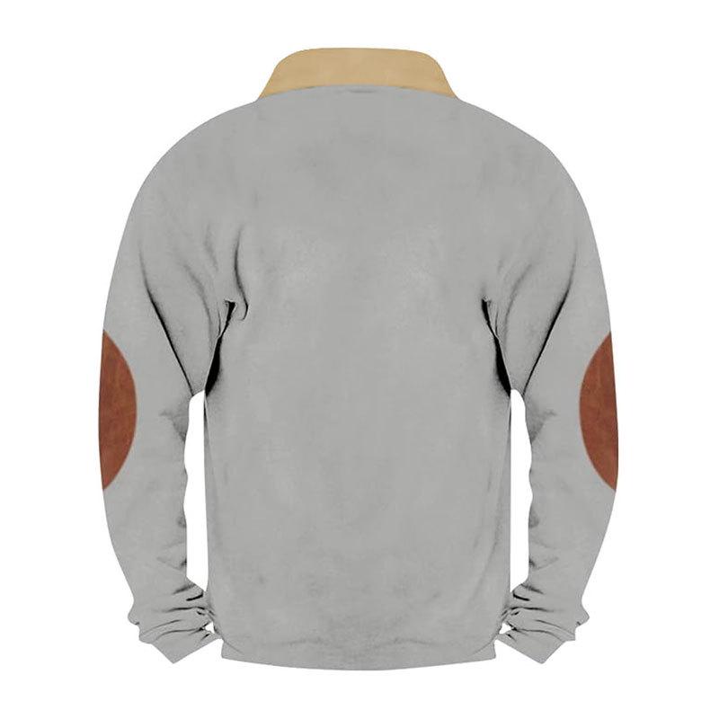 2025 Retro Embroidered Half-Zip Men's Sweatshirt