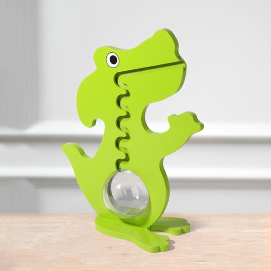 Holz Dinosaurier Sparschwein Klarer Acryl Bauch Münz Bargeld Behälter Jungen Mädchen Cartoon Hund Pinguin Geldsparen Box Dekoration