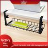 Under-Desk Punch-Free Cable Organizer: Adjustable Storage Rack for Power Strips and Data Cables