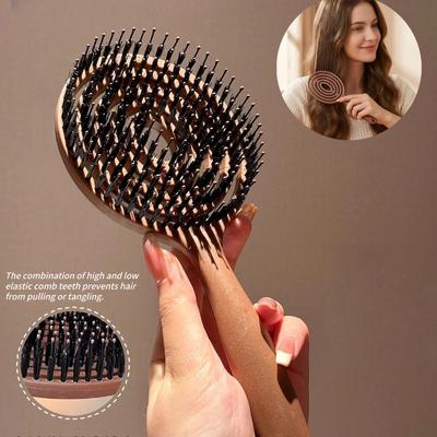 Runder hohler Kissenkamm für Damen - Voluminierender Haarpinsel für feines Haar, Haushaltsstyling-Werkzeug für angehobene Ansätze & Volumen