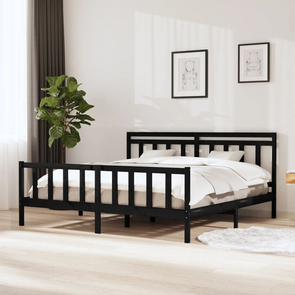 Bed Frame Without Mattress Solid Wood 200x200 Cm