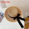 Summer Straw Sun Hat For Women Wide Brim Breathable Sunshade Fashion Beach Accessory
