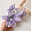 Ponytail Clip Calla Hair Clip Bohemia Barrettes Big Hair Claw Lilium Flower Hair Claw  Daily