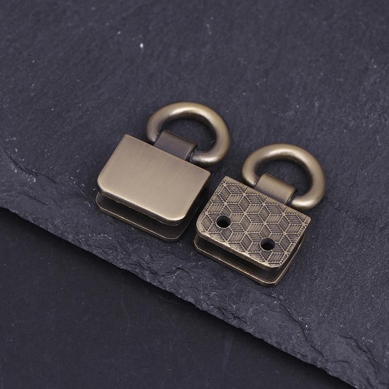 2Pcs Metal Bag Side Edge Hang Buckle Clip With D Rings For Diy Leather Craft Bag Strap Belt Handle Shoulder Crossbody Bag Parts
