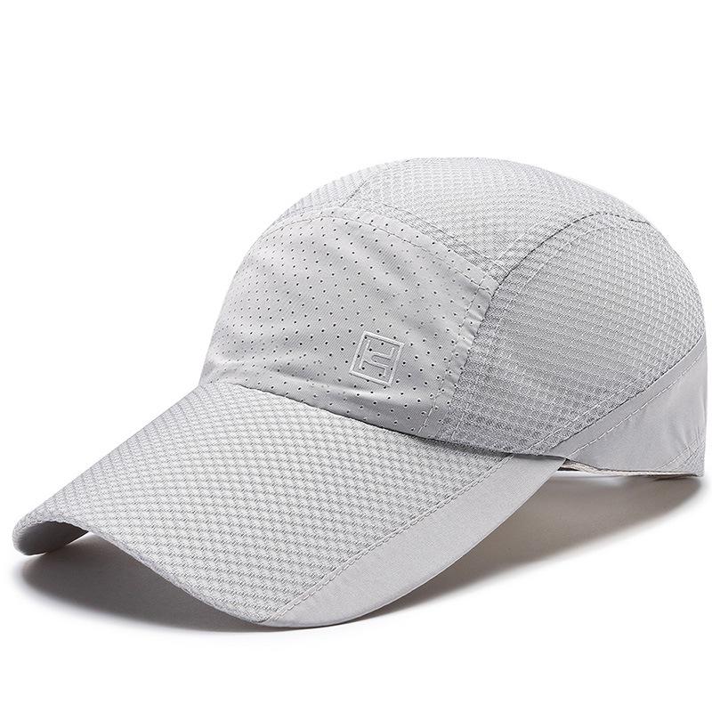 

Кепка бейсболка Kerry Summer из сетки - Унисекс спортивная уличная кепка с козырьком и модным принтом Adjustable светло-серый