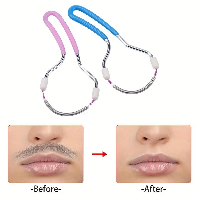 Spring-time Facial Hair Removal Lady, Portable, Manual Line Ejector for Removing Unnecessary Lips, Jaws, Mustache Roots, Neck and Side Burns, Blur