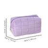 Cute Plush Makeup Bag for Women Portable Travel Small Solid Color Zipper Toiletry Bag Supplies Stationery Box Cosmetic Bag