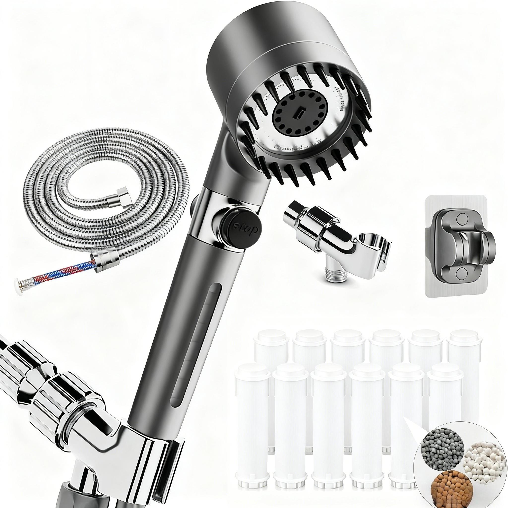 

BEPAN 2026 new ion drop Filtered Shower with Handheld - High Pressure 3 Spray Modes ,12 Replaceable Water Softener Filters
