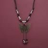Beaded Butterfly Pendant Necklace Geometric Bead Clavicle Sweater Chain Jewelry