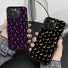 Crescent Moon Pattern Design  Phone Case For iPhone 17,16,15,14,13,12,11 Plus,Pro Max,XS,Colored Silver Plated Inside Cover