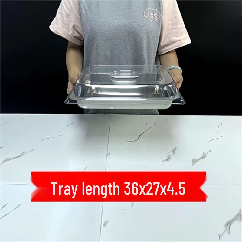 Прямоугольное сервировочное блюдо из нержавеющей стали с крышкой