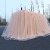 Tulle Table Skirt Elastic Mesh Tulle Tableware Tablecloth For Holiday Party Table Skirt Baby Shower Wedding Party Decor 100x75cm